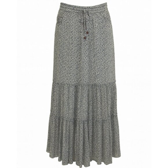 Free People Printed Maxi Skirt – Drawstring Waist & Pockets - Picture 1 of 3